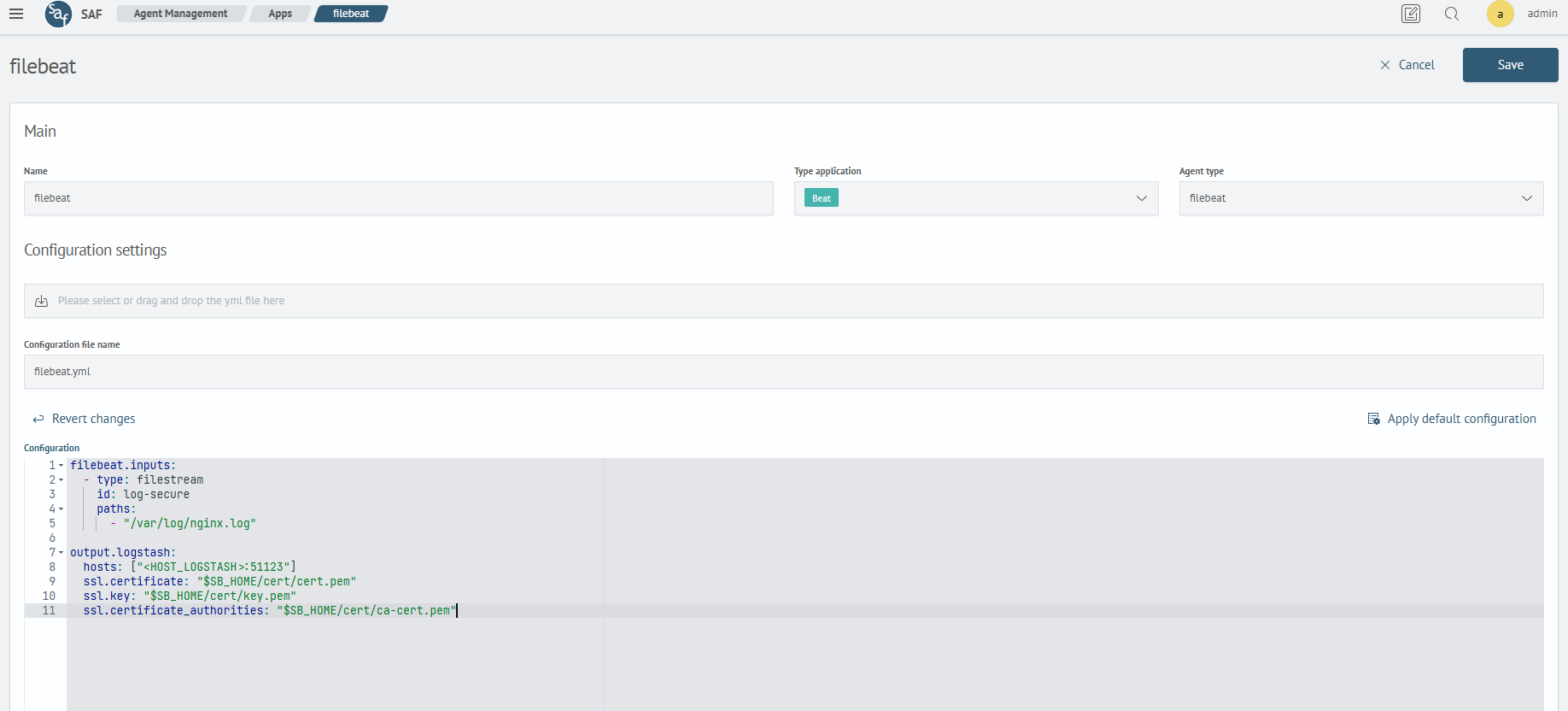 Filebeat Application