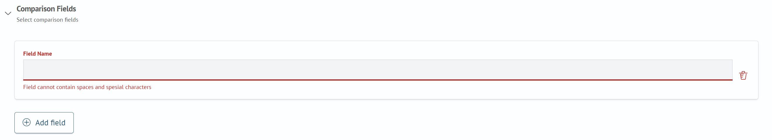 Comparison Fields