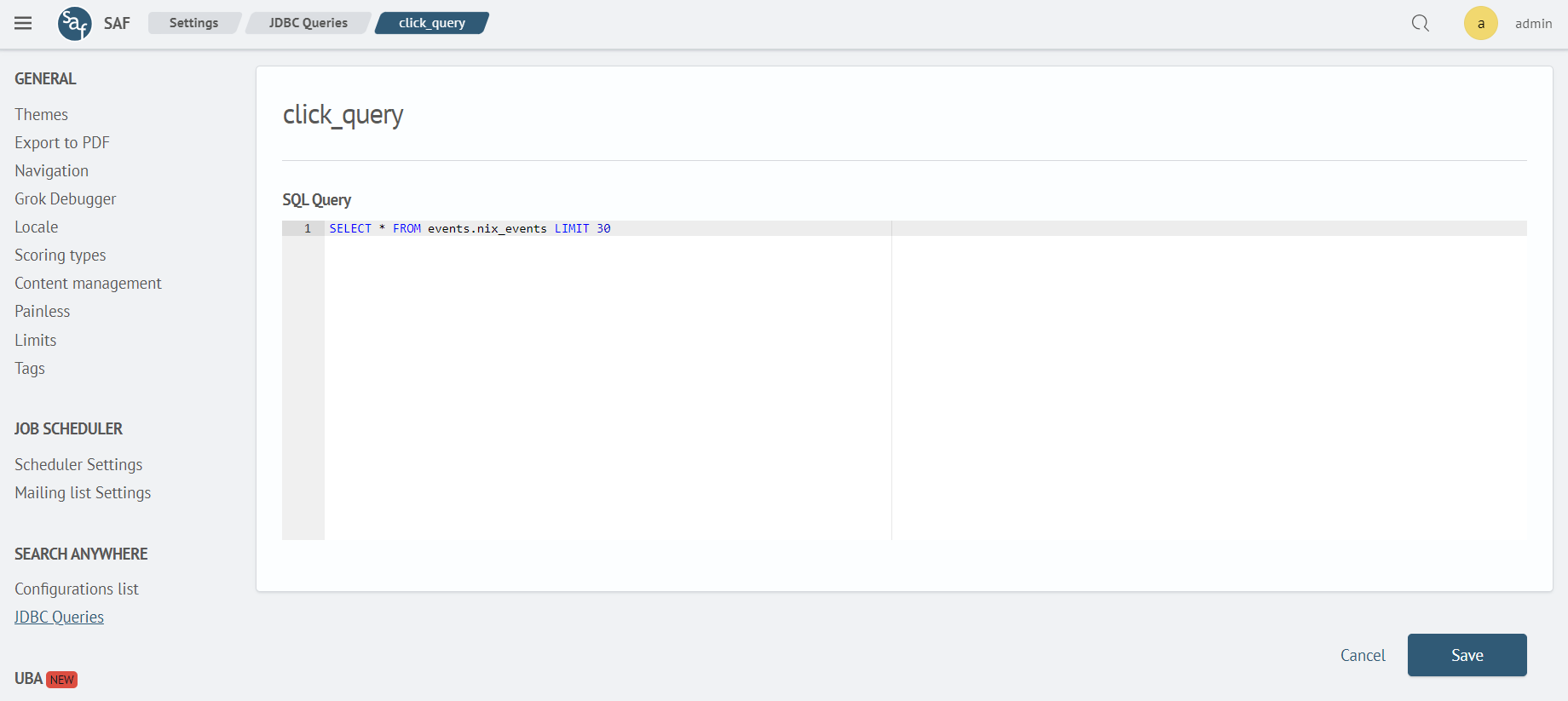 configuring the database connection