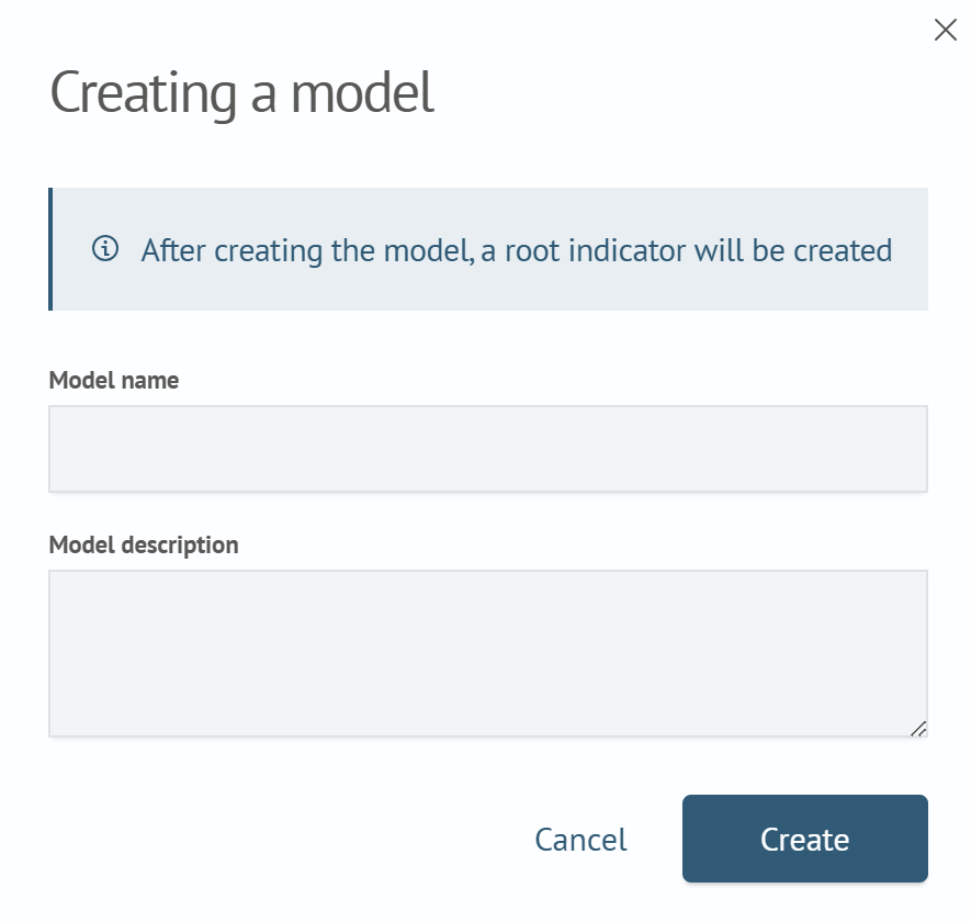 Creating a model