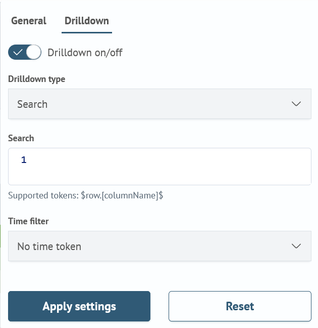 Drilldown Configuration Search