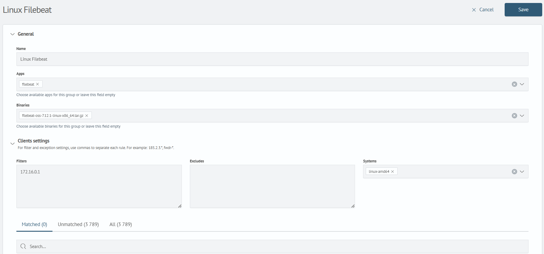 Group filebeat