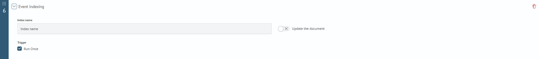 Index events action