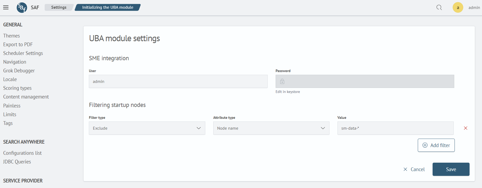 Initialization Page