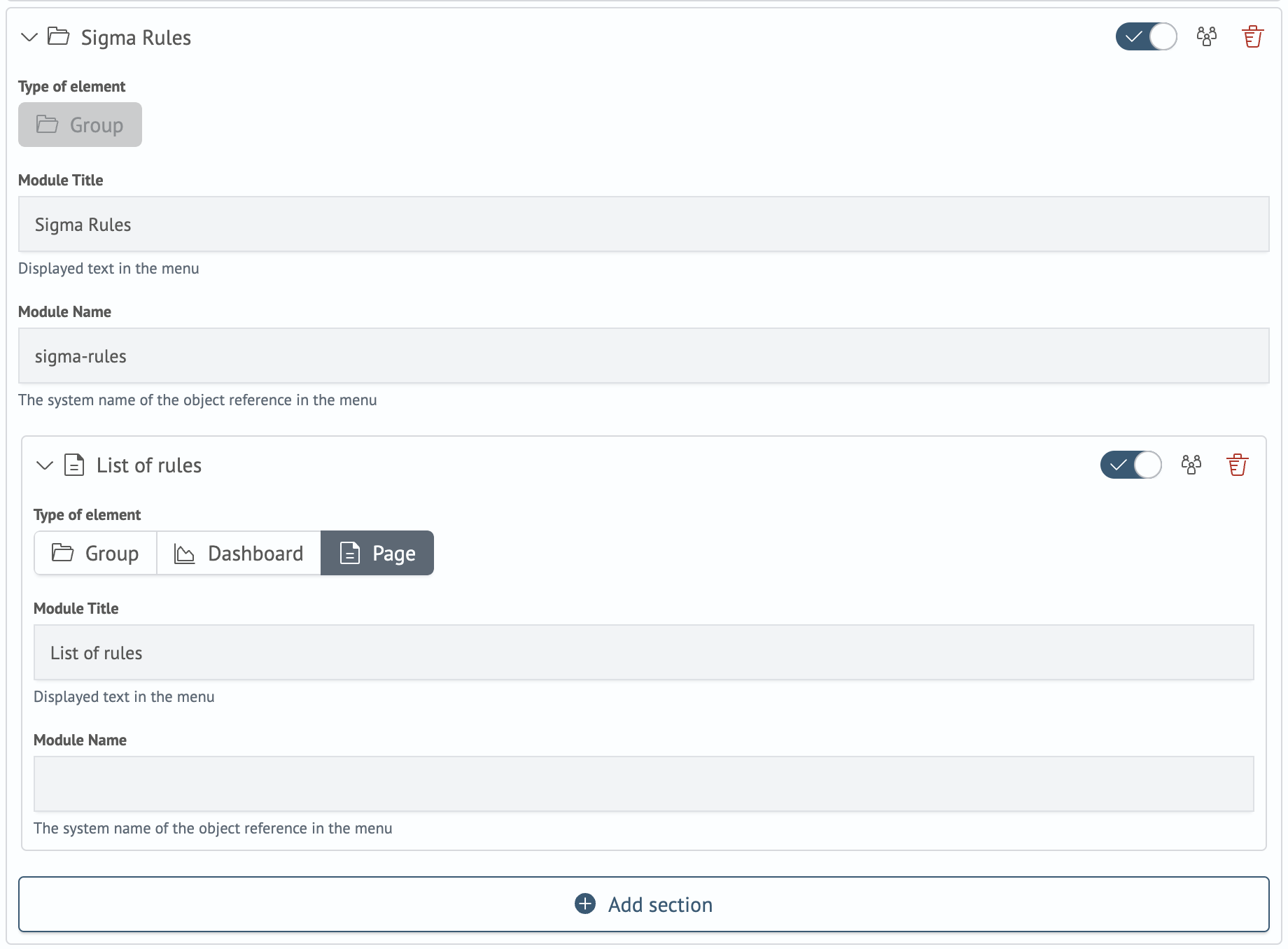 Adding a Sigma Rules Menu Item