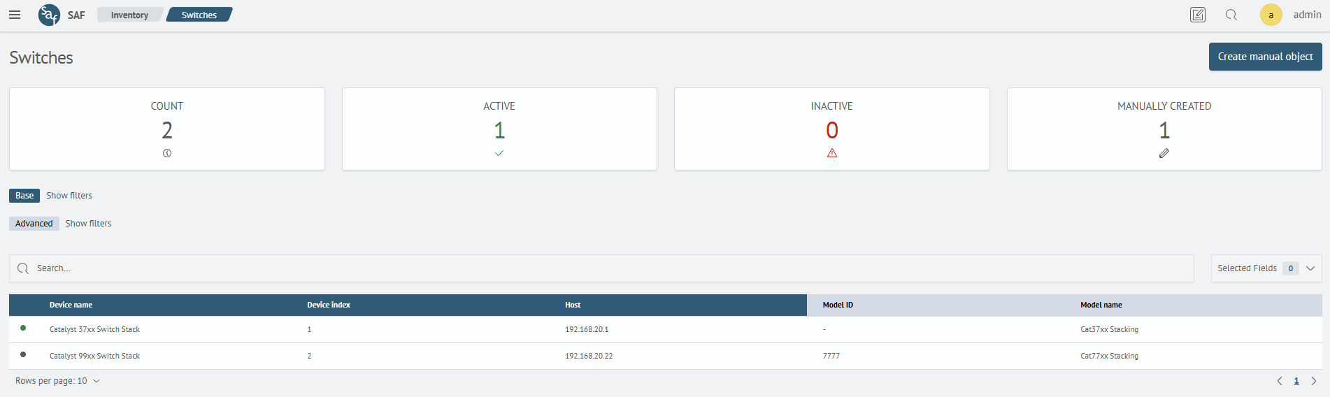 Asset List Page