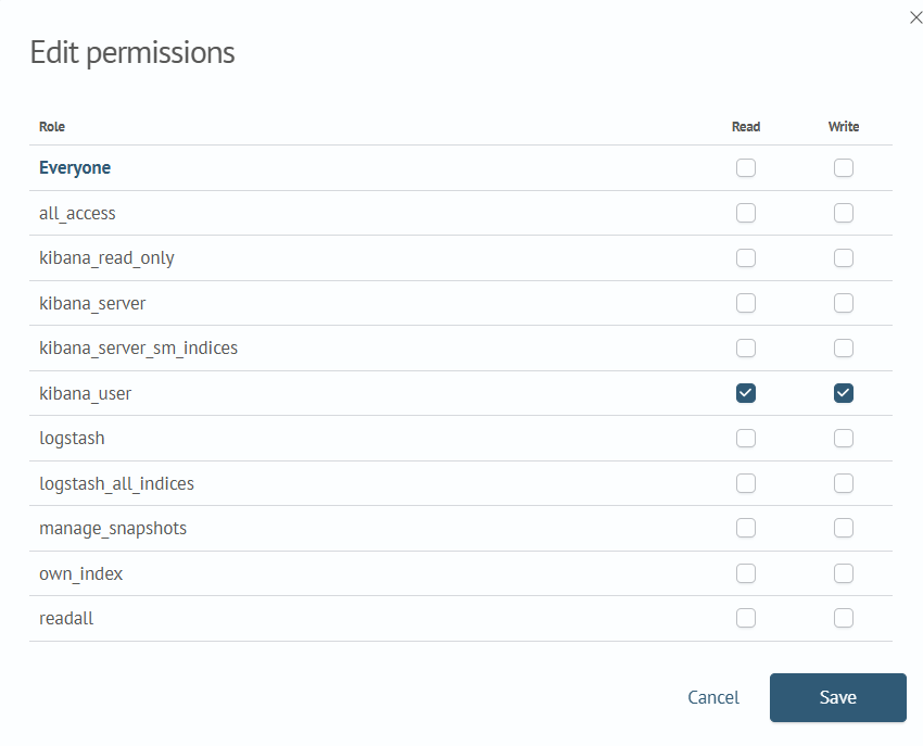 Job settings roles