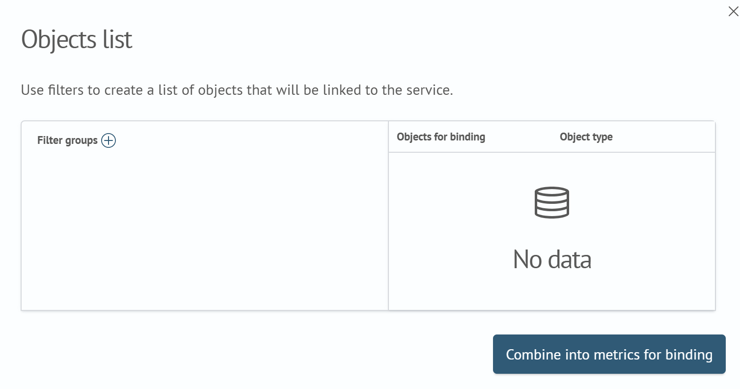 Selecting metrics from Inventory