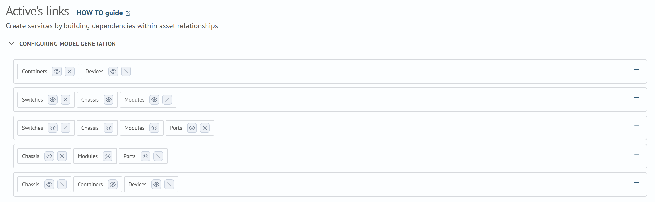 Setting up automatic sequences in the panel