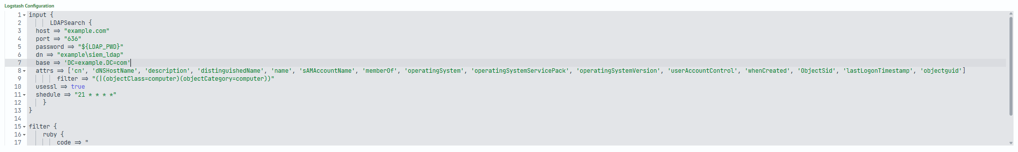 Logstash configuration