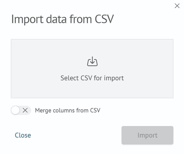 CSV import