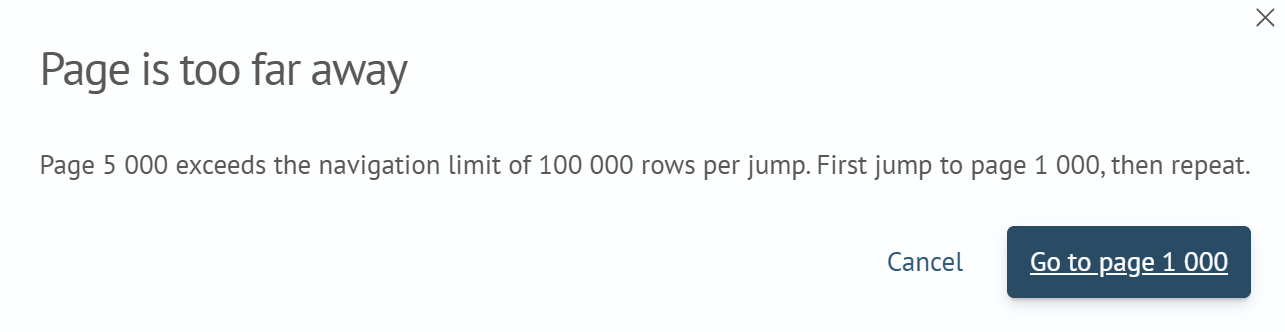 Navigation limit