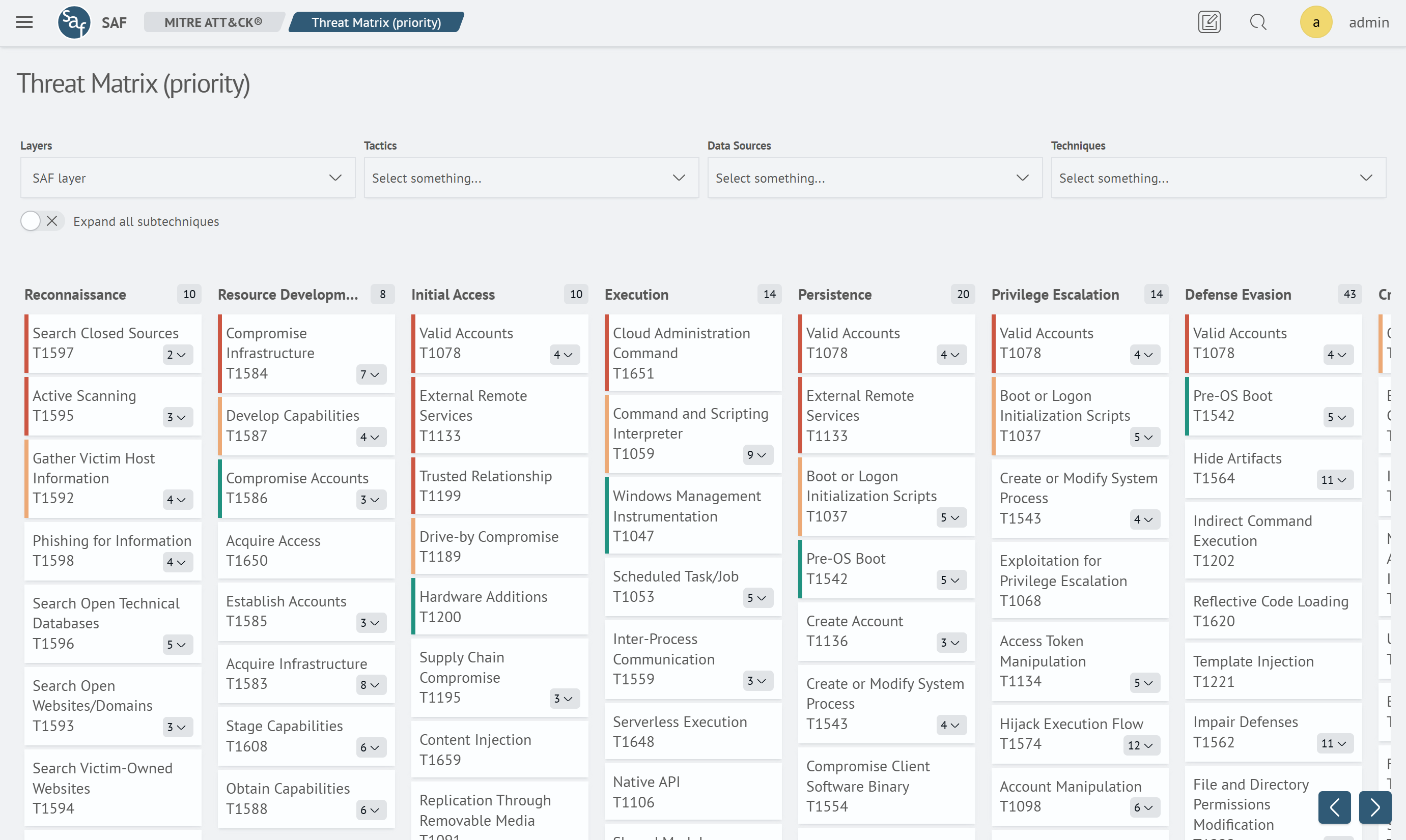 Priority Matrix Interface