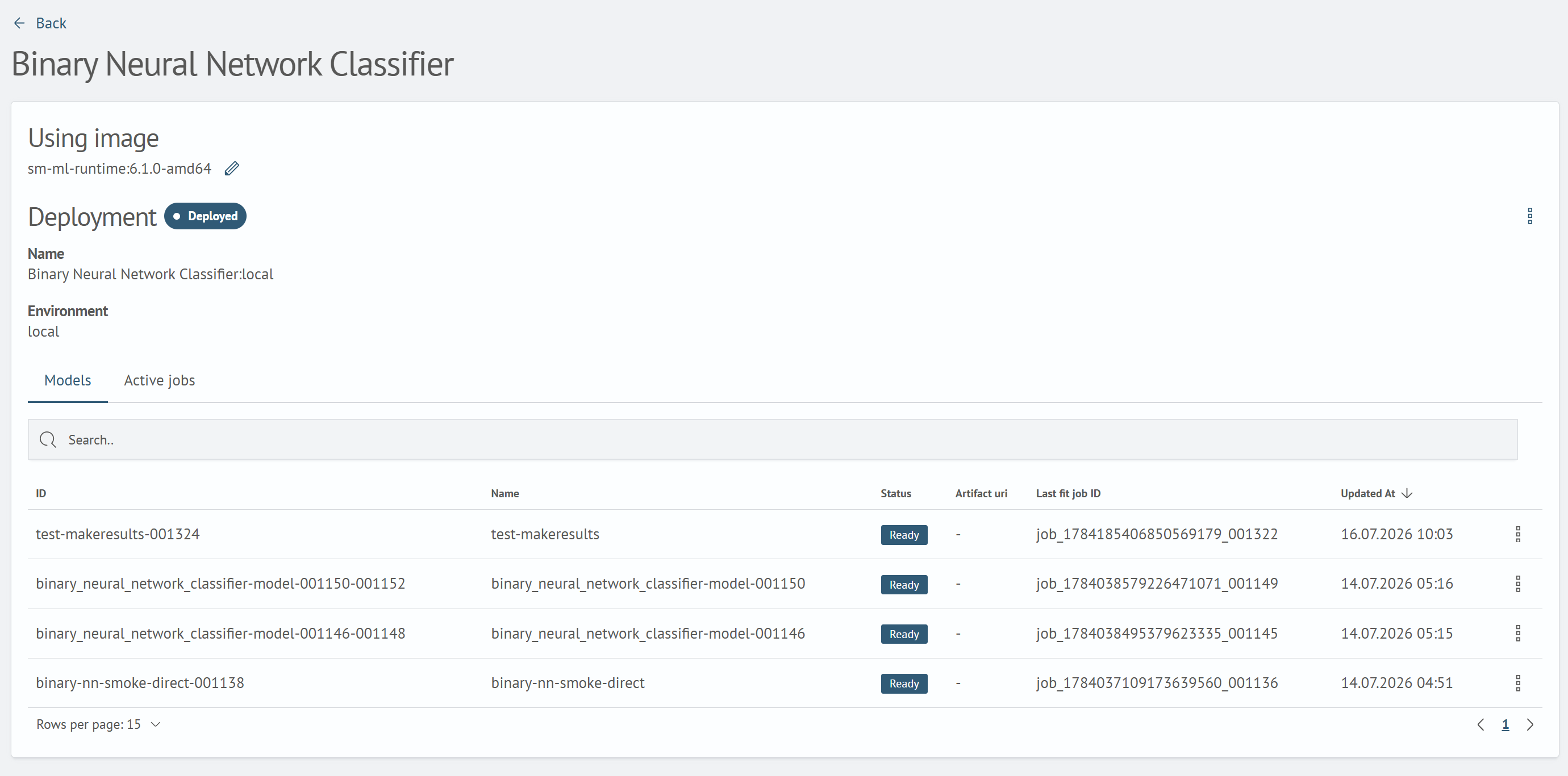 Algorithm details page