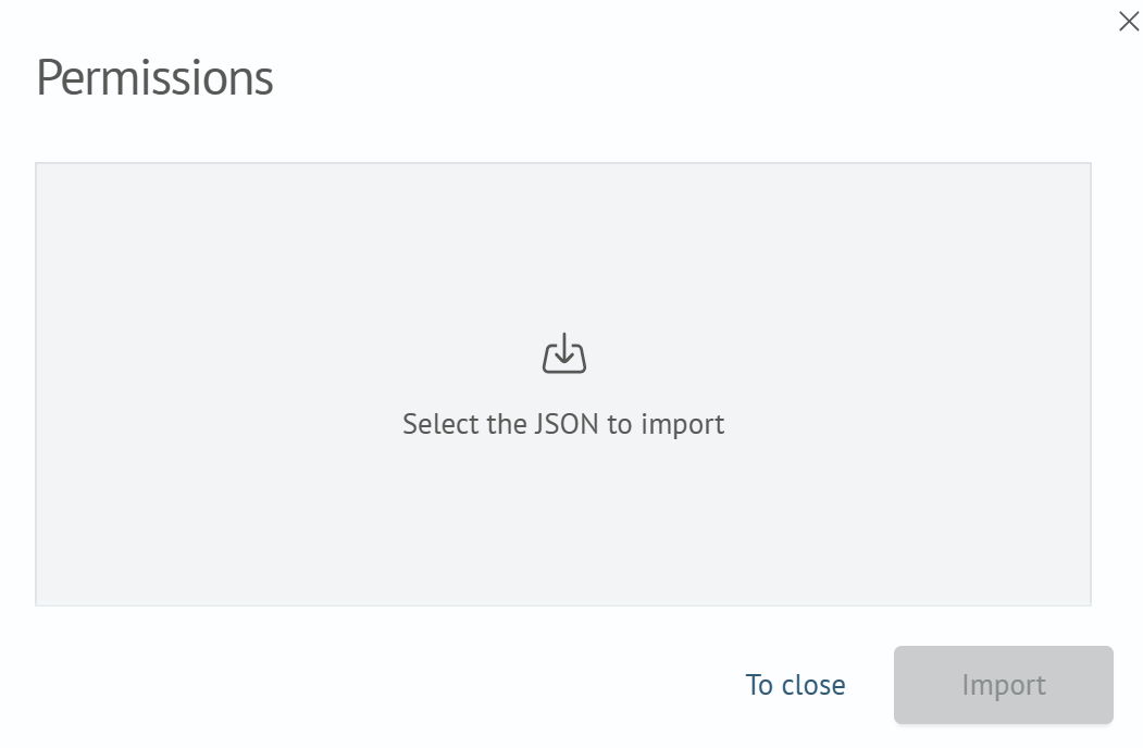 Import dialog