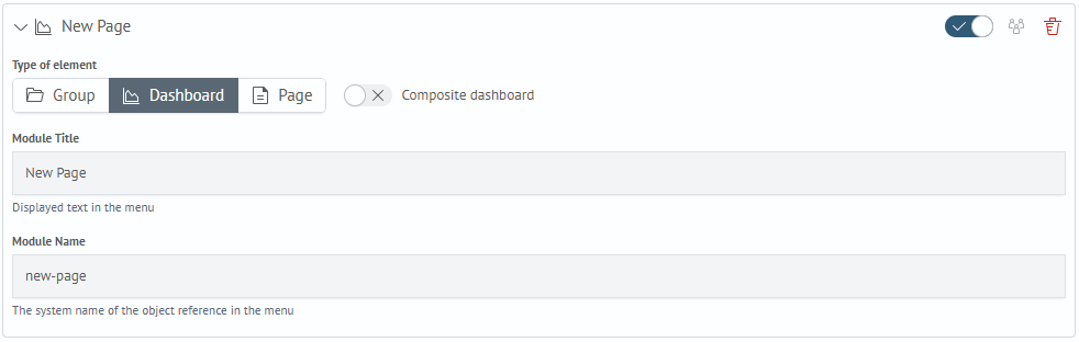 Dashboard item