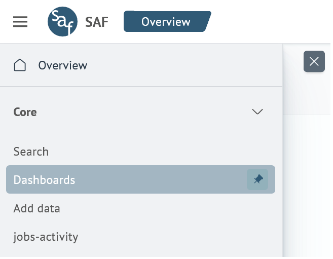 Nav menu&#39;s Dashboards