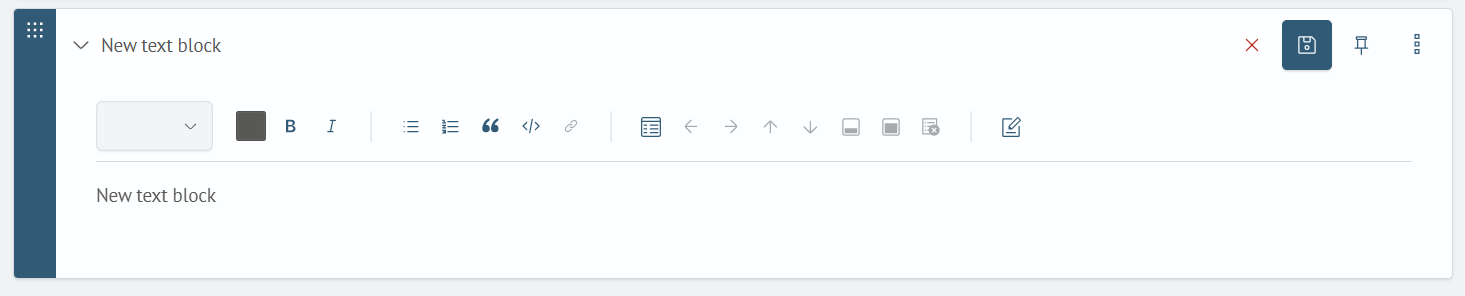 New text block