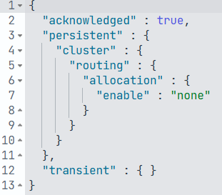 Node decomission put cluster allocation none