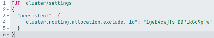 Node decomission setting allocation exclude