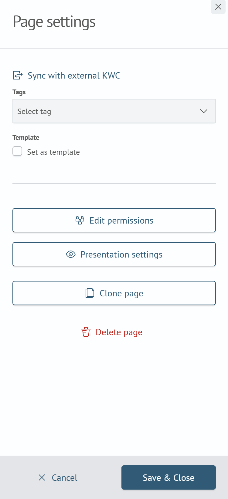 Page Settings