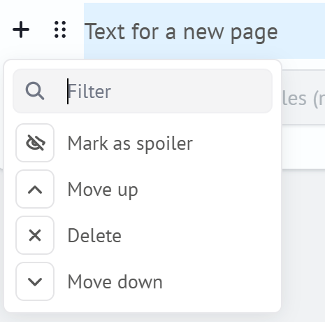 Block Actions