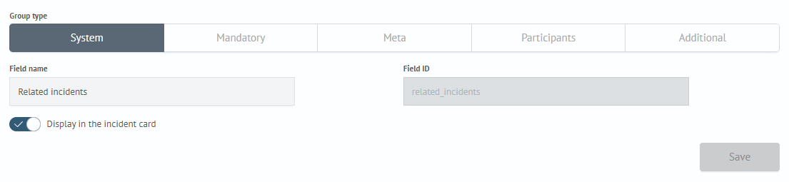 Related inc settings