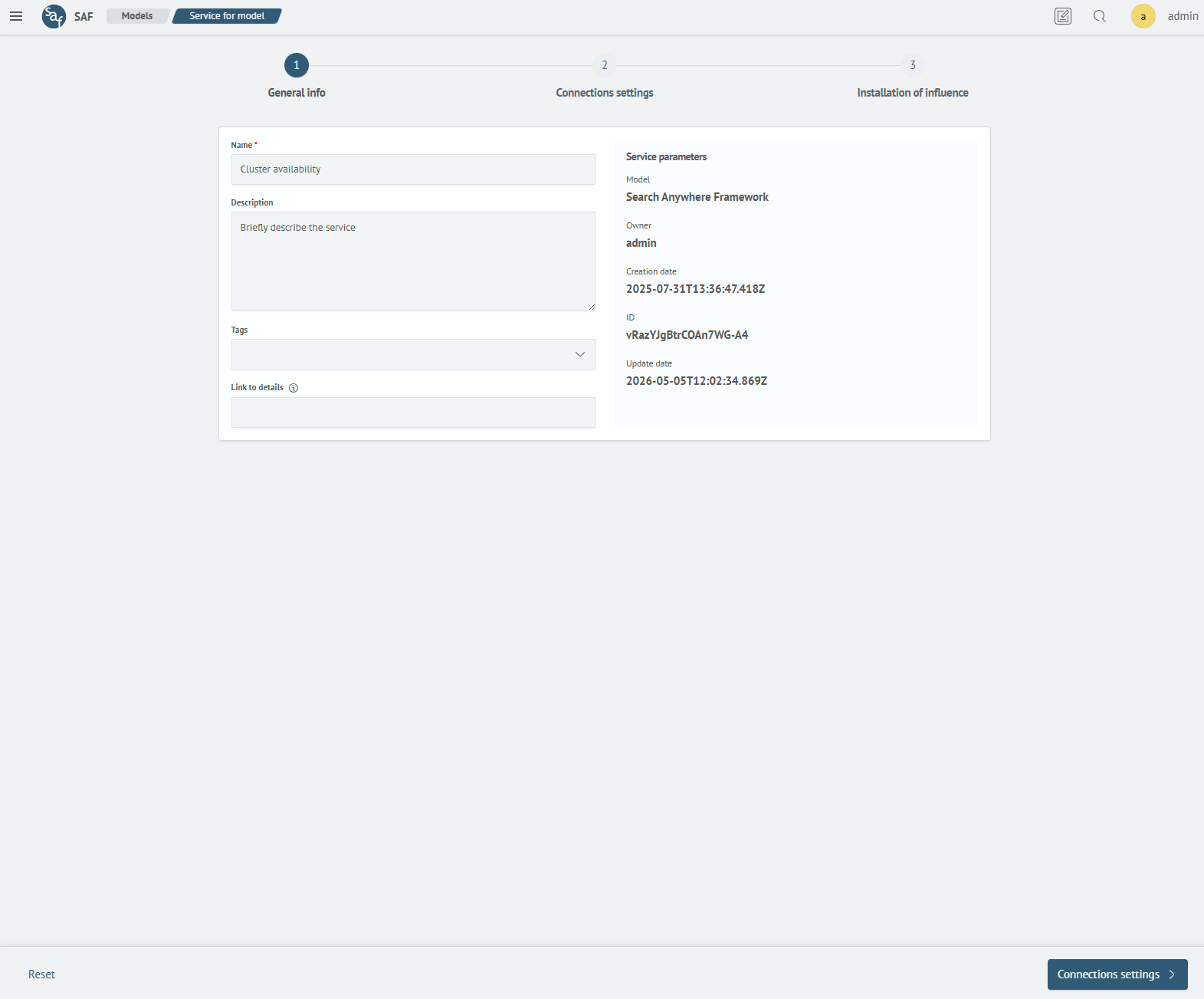 Service creation