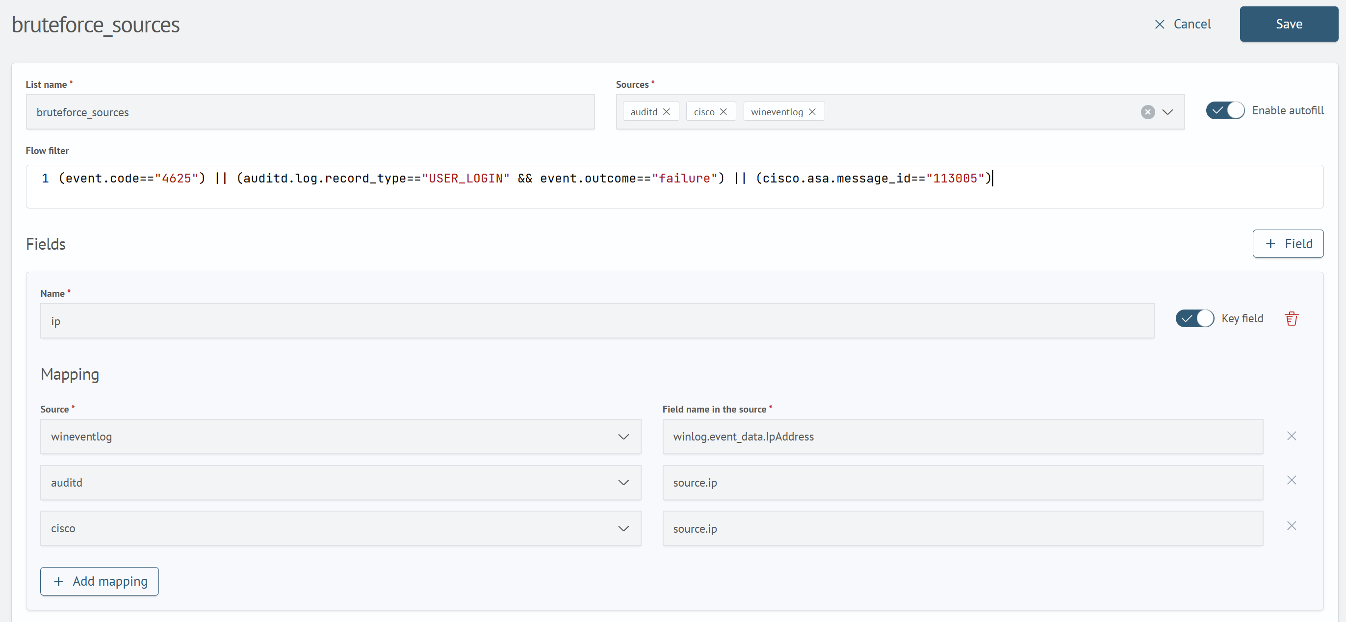 Active list editor