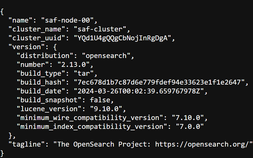 Example output of the page
