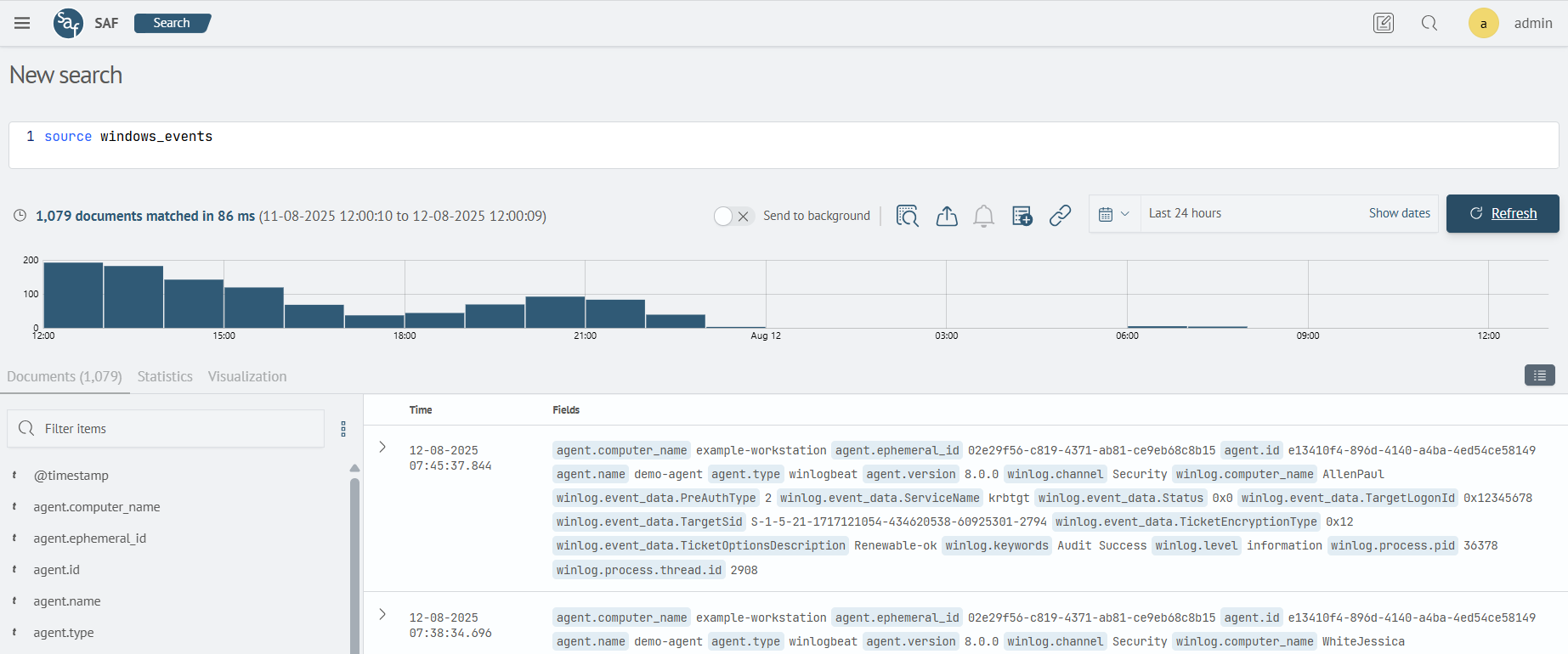 Timeline fieldbar