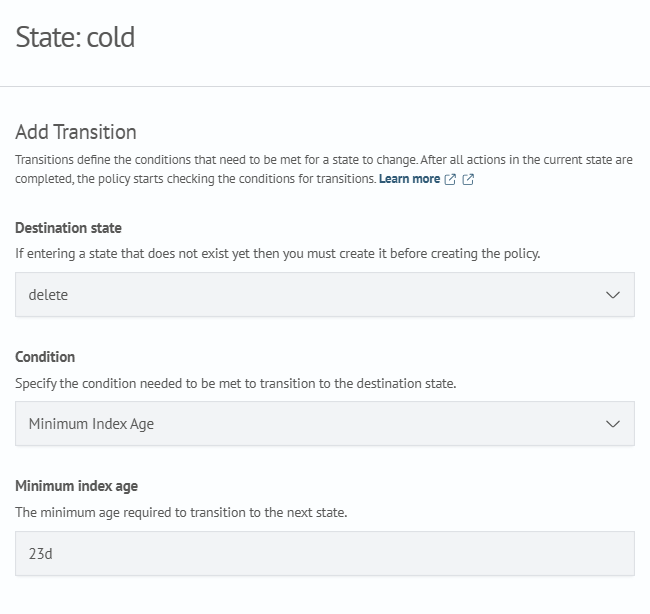 Transition relocation