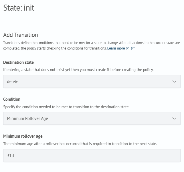 Transition Setup