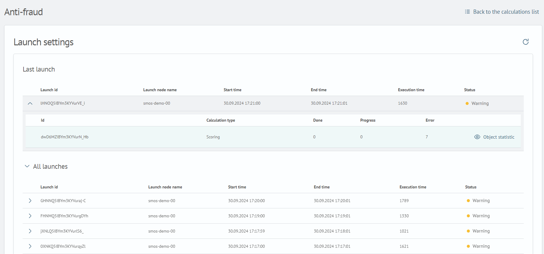 Troubleshooting stats execution