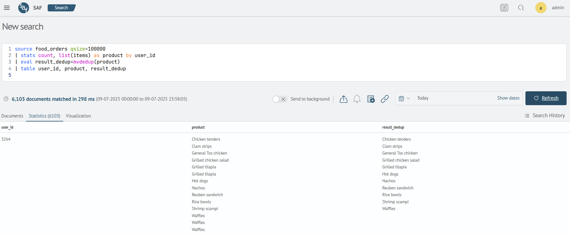 Using eval and functions mvdedup