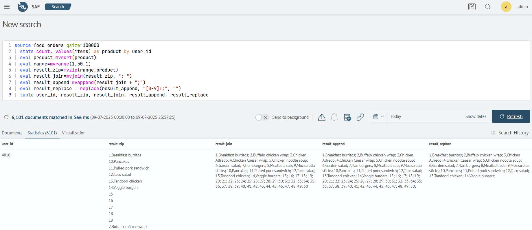 Using eval and functions mvzip