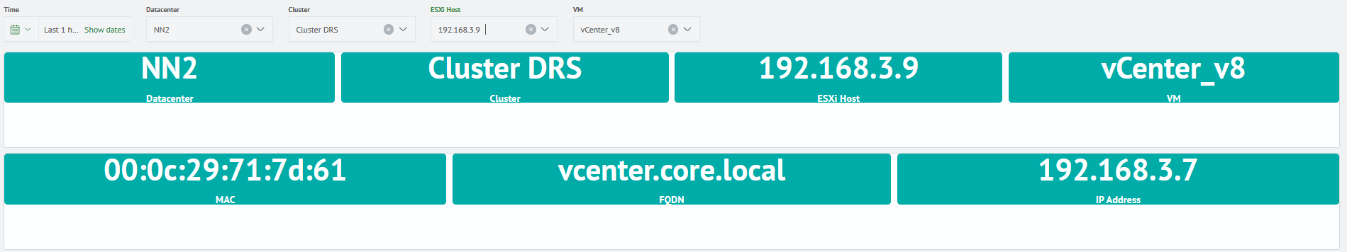 VMware monitoring info